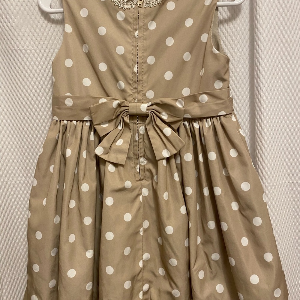 Jason Wu Beige Polka Dot Kids Dress - Picture 2 of 4